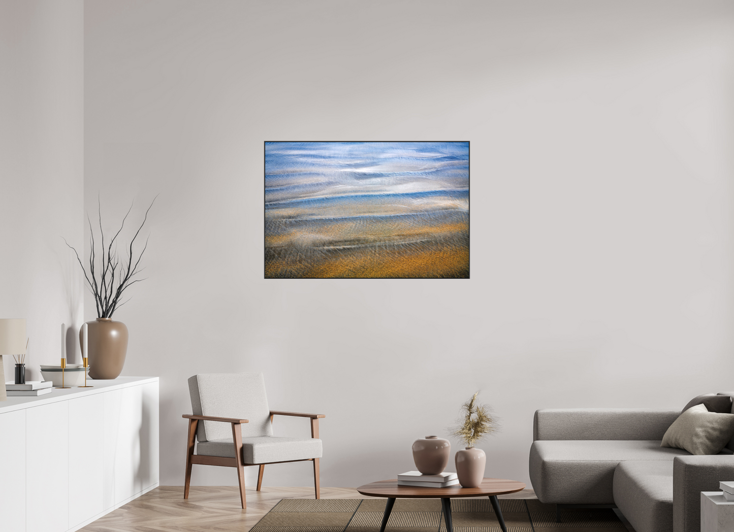 45 x 30″, Fine Art Pigment Print under Matte Acrylic Glass in 2" Artbox Frame By the Sea - Reflections Series No.5