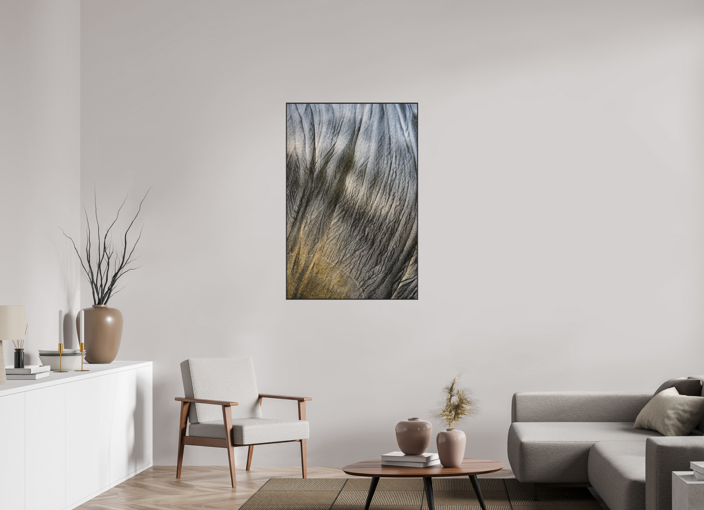 30 x 45″, Fine Art Pigment Print under Acrylic Glass 2" By the Sea - Sand Rivers Series No.2