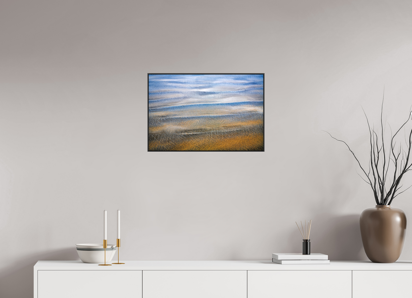 24 x 16″, Fine Art Pigment Print under Matte Acrylic Glass in 1" Artbox Frame By the Sea - Reflections Series No.5