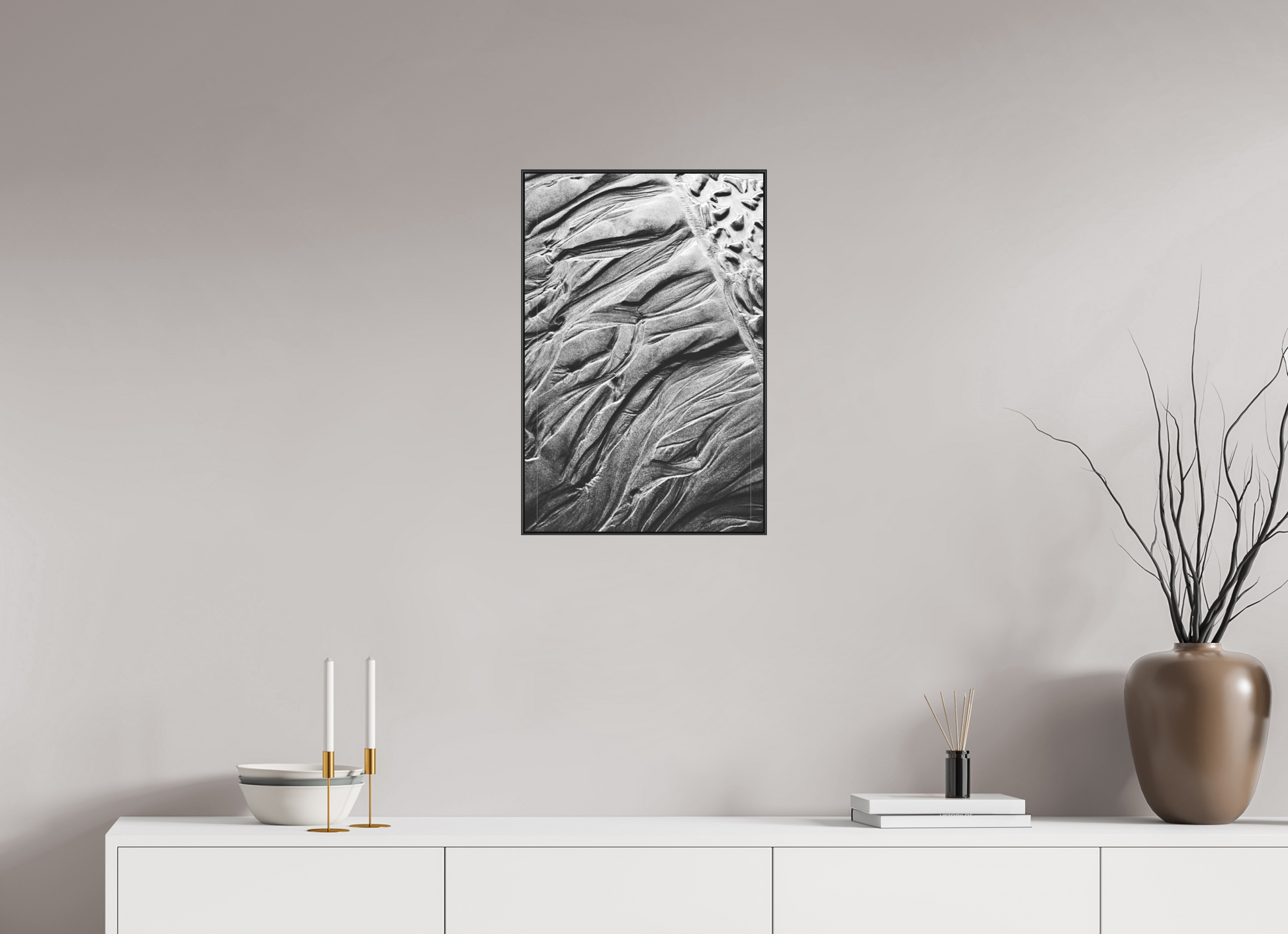 16 x 24″, B&W Photo Print Under Matte Acrylic Glass 1" By the Sea - B&W Series No.1