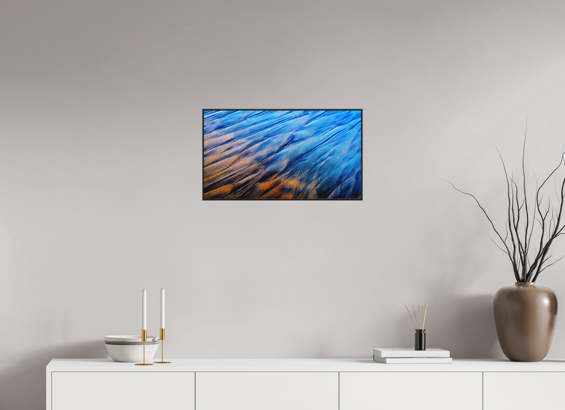 24 x 13.5″, Fine Art Pigment Print under Matte Acrylic Glass in 1" Artbox Frame By the Sea - Bold Color Series No.8