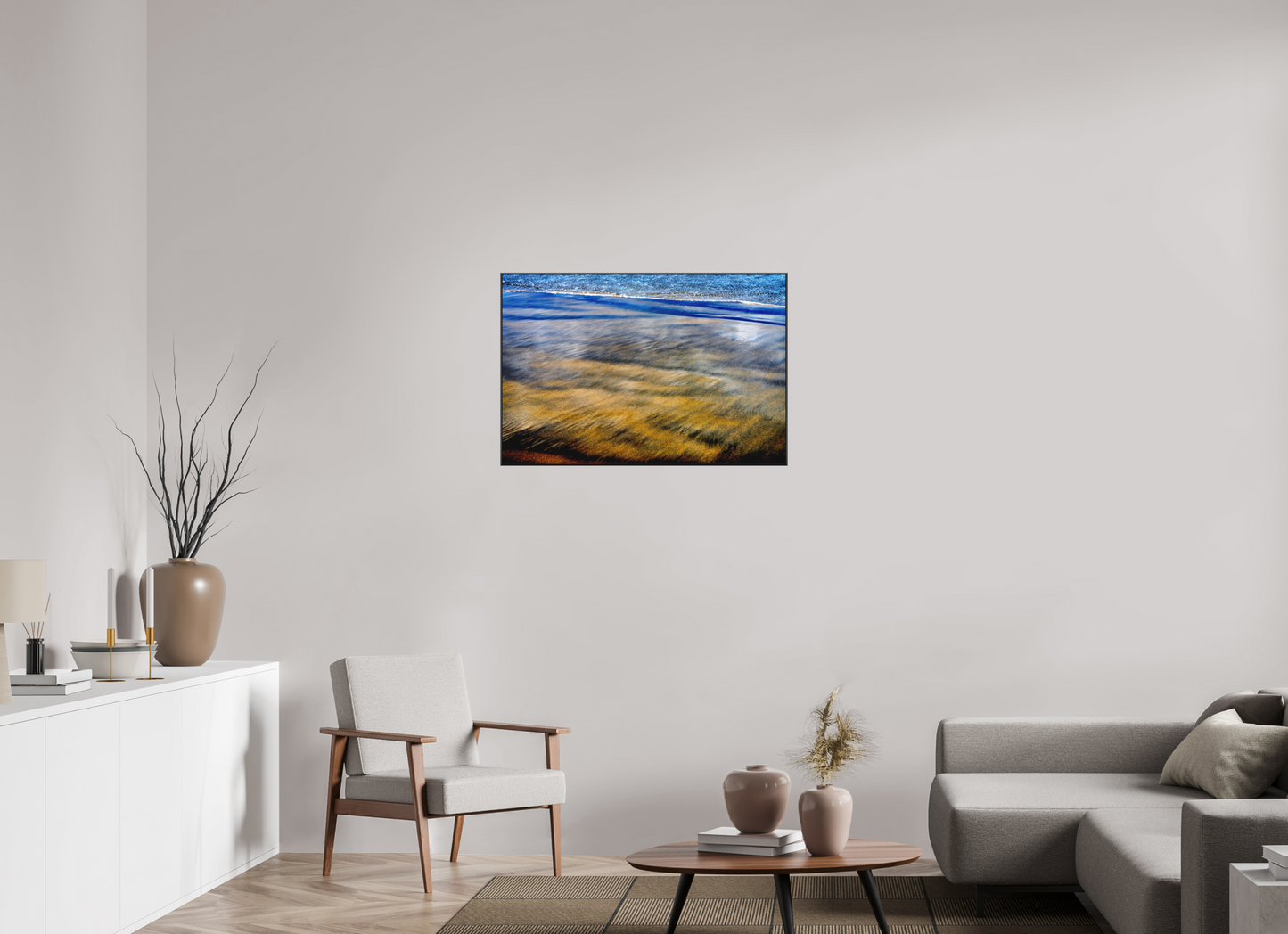 36 x 24″, Fine Art Pigment Print under Matte Acrylic Glass in 1" Artbox Frame By the Sea - Reflections Series No.4