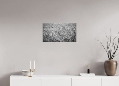24 x 13.5″, Fine Art Pigment Print under Matte Acrylic Glass in 1" Artbox Frame By the Sea - Sand Rivers Series No.4