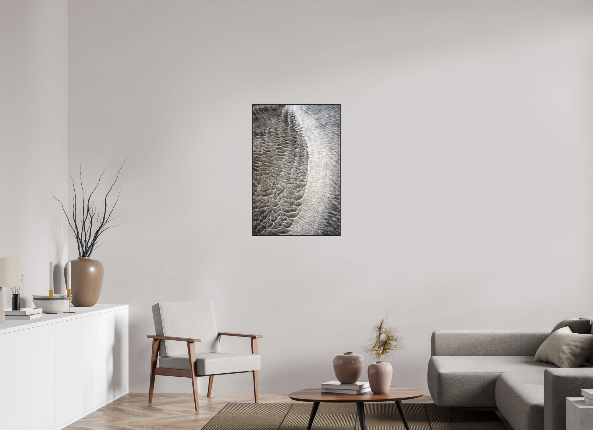 24 x 36″, Fine Art Pigment Print under Matte Acrylic Glass in 1" Artbox Frame By the Sea - Graphic Series
